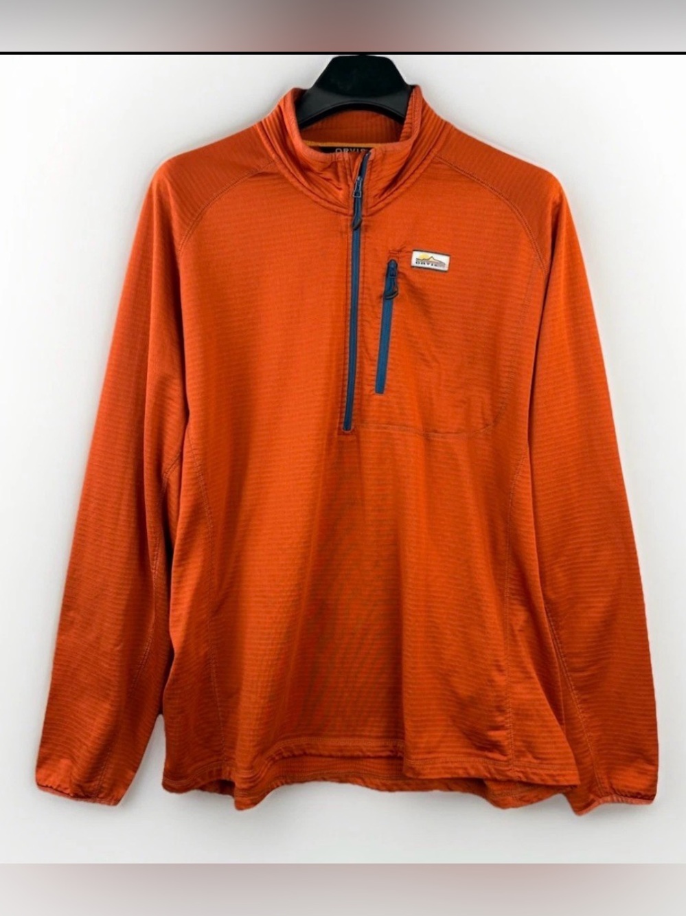 Orvis Orange Men's Performance Quarter-Zip Pullover Jacket